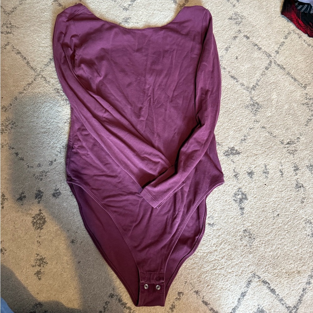 Scoop Back Purple Bodysuit